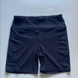 Reebok Black Bike Shorts High-Rise Athletic